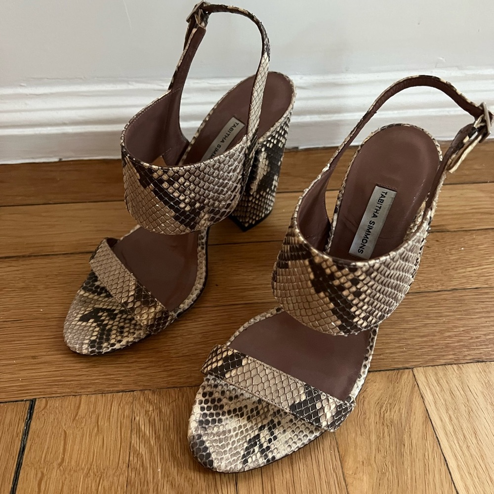 Tabitha Simmons Python / Snakeskin Sandals - image 3